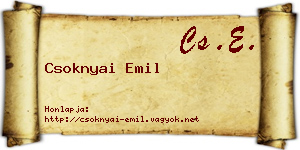 Csoknyai Emil névjegykártya